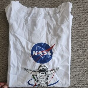 NEW White NASA Astronaut Graphic T-Shirt